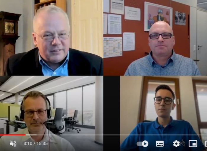 Bild von Teilnehmern eines digitalen Meetings