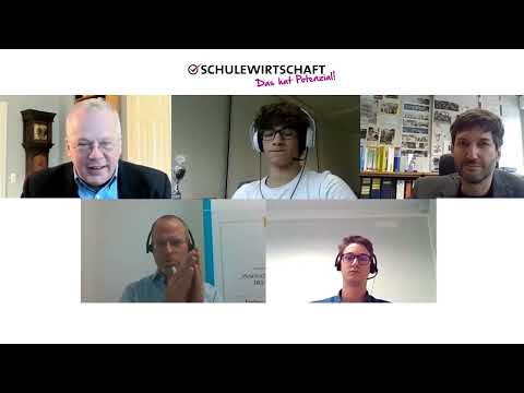 Foto von fünf Teilnehmern eines digitalen Meetings