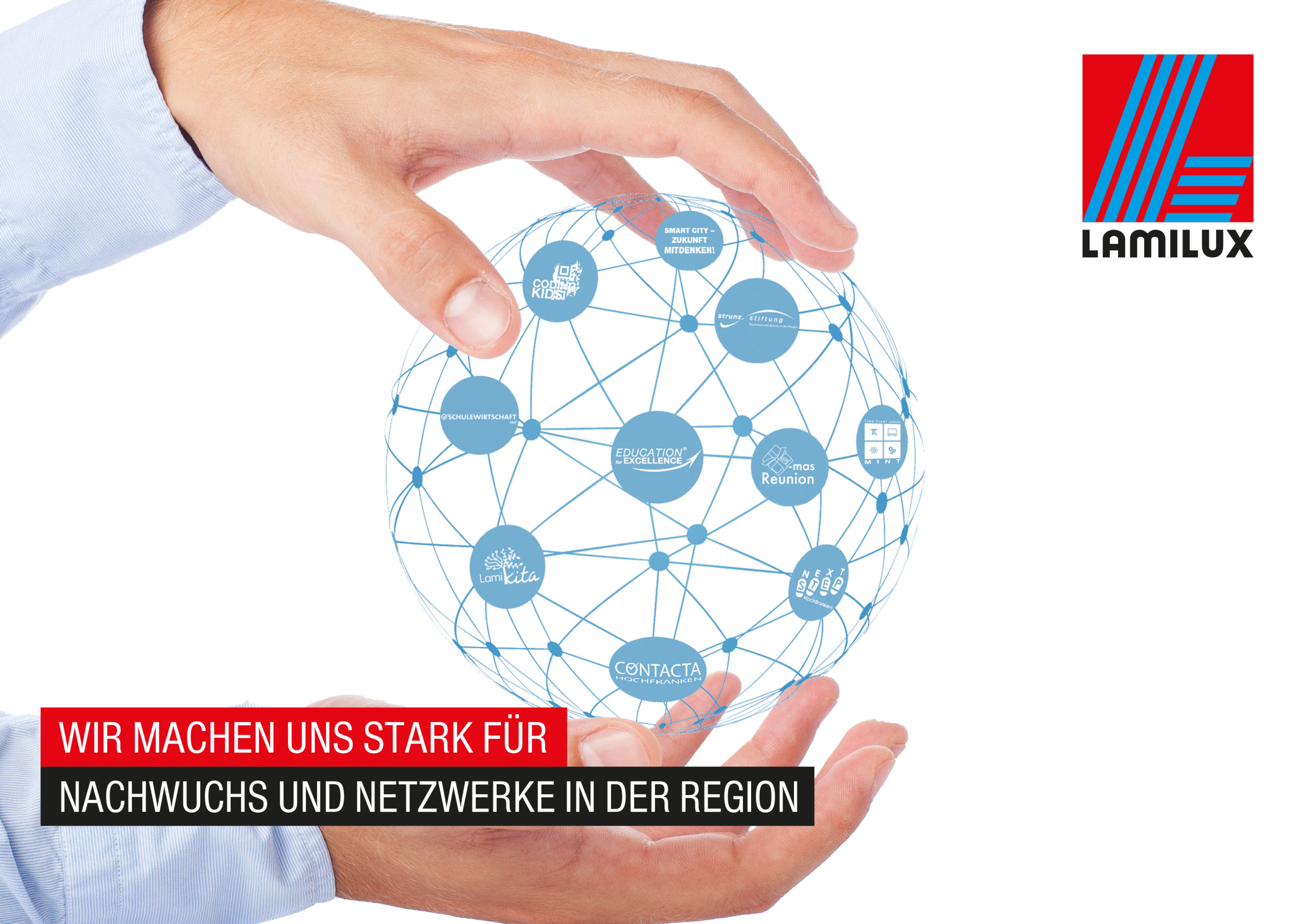 Werbeplakat vom Unternehmen LAMILUX zur Nachwuchsförderung in ihrer Region