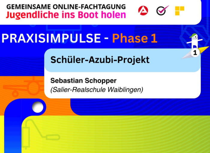 Bild mit Text "Schüler-Azubi-Projekt"